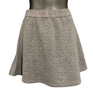 Candie’s Gray Zig-Zag Faux Suede Skirt Junior’s XS
